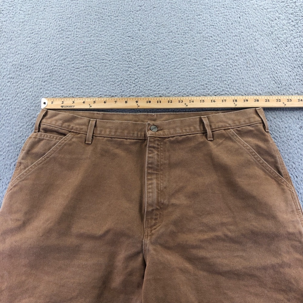 Vintage Carhartt Shorts Mens 40 Brown Duck Canvas Carpenter Union Made In USA - Picture 7 of 10